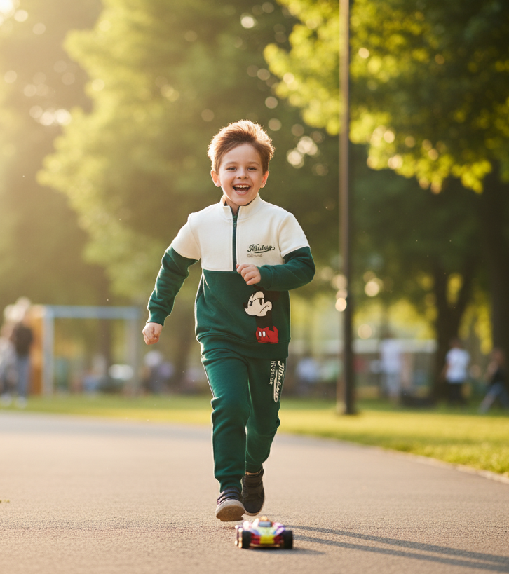 Trendy Kids Activewear – Cozy 2-Piece Set for Sports, Travel & Casual Wear