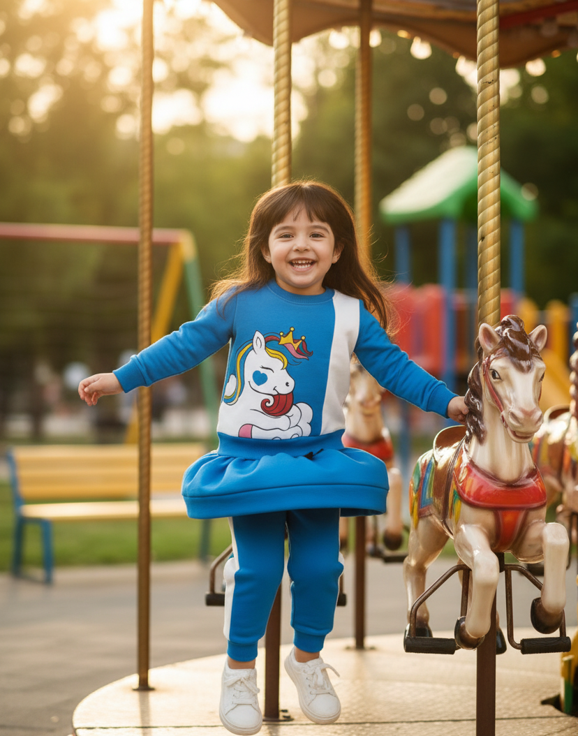 Toddler & Kids Tracksuit Set – Comfortable Casual Outfit with Elastic Fit