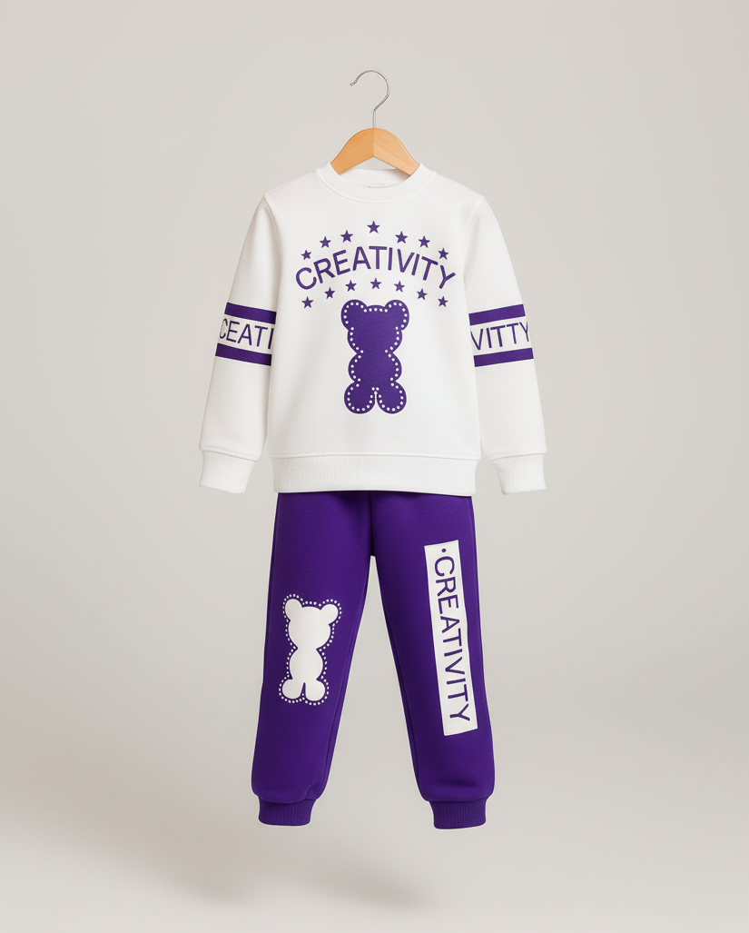 Toddler & Kids Tracksuit Set – Comfortable Casual Outfit with Elastic Fit